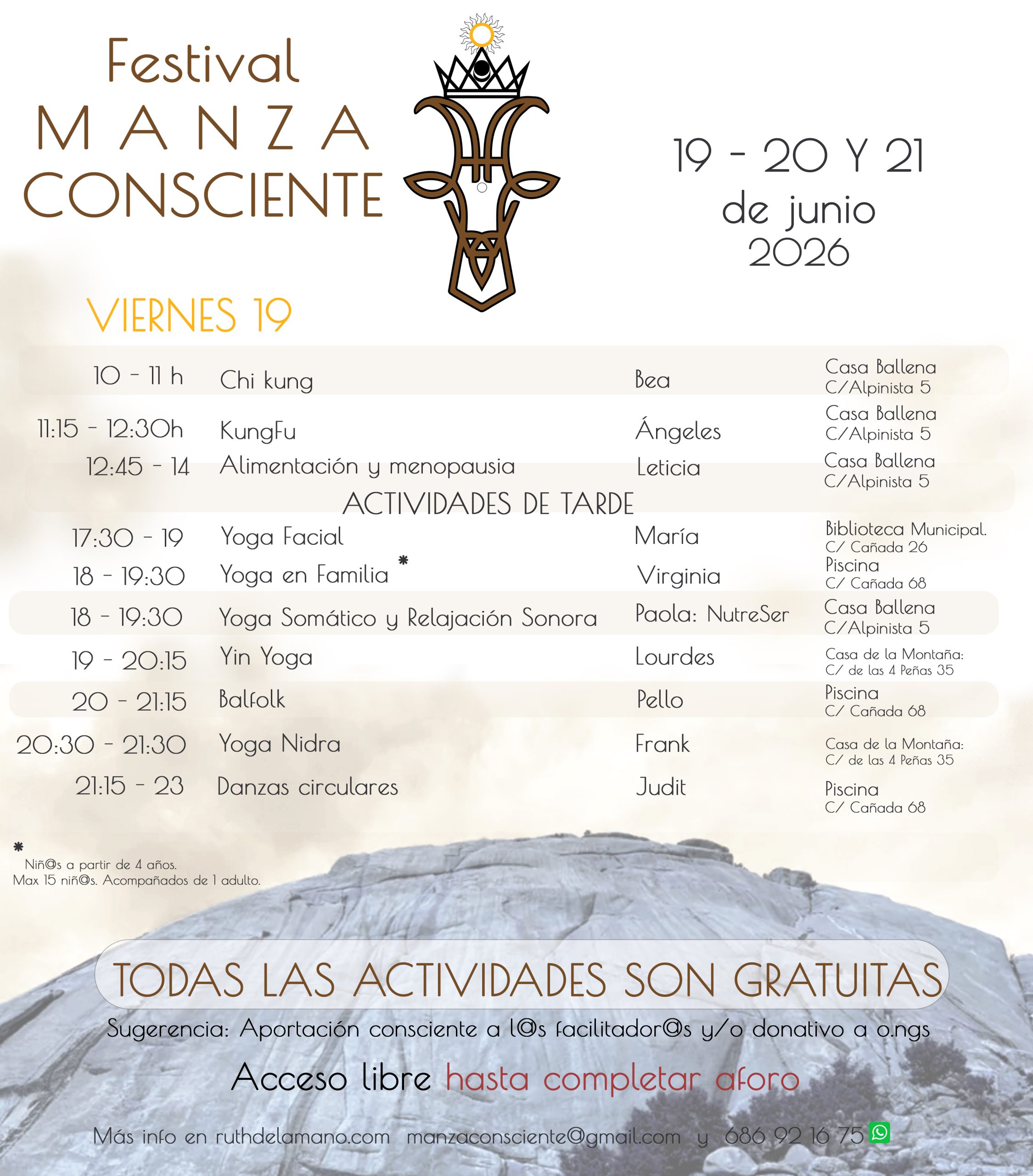 PROGRAMACIÓN VIERNES 19